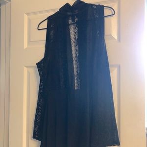 AB studio-sheer/lace vest